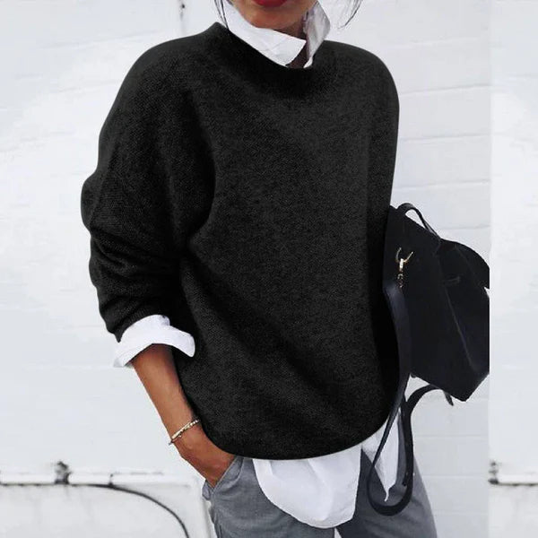 Eldora - Casual Cozy Comfort Sweater Black