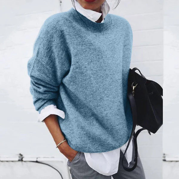 Eldora - Casual Cozy Comfort Sweater Blue