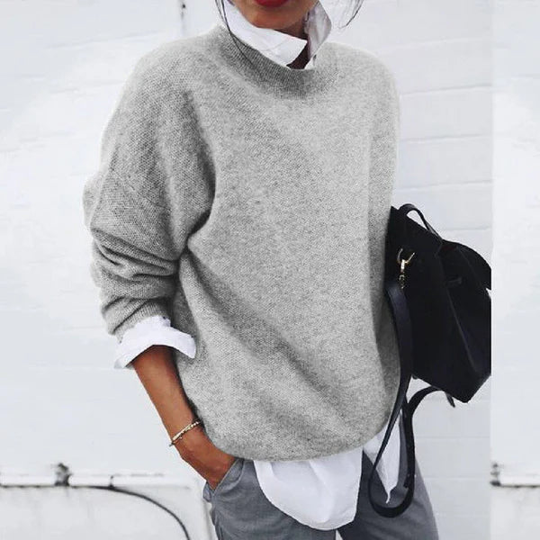 Eldora - Casual Cozy Comfort Sweater Grey