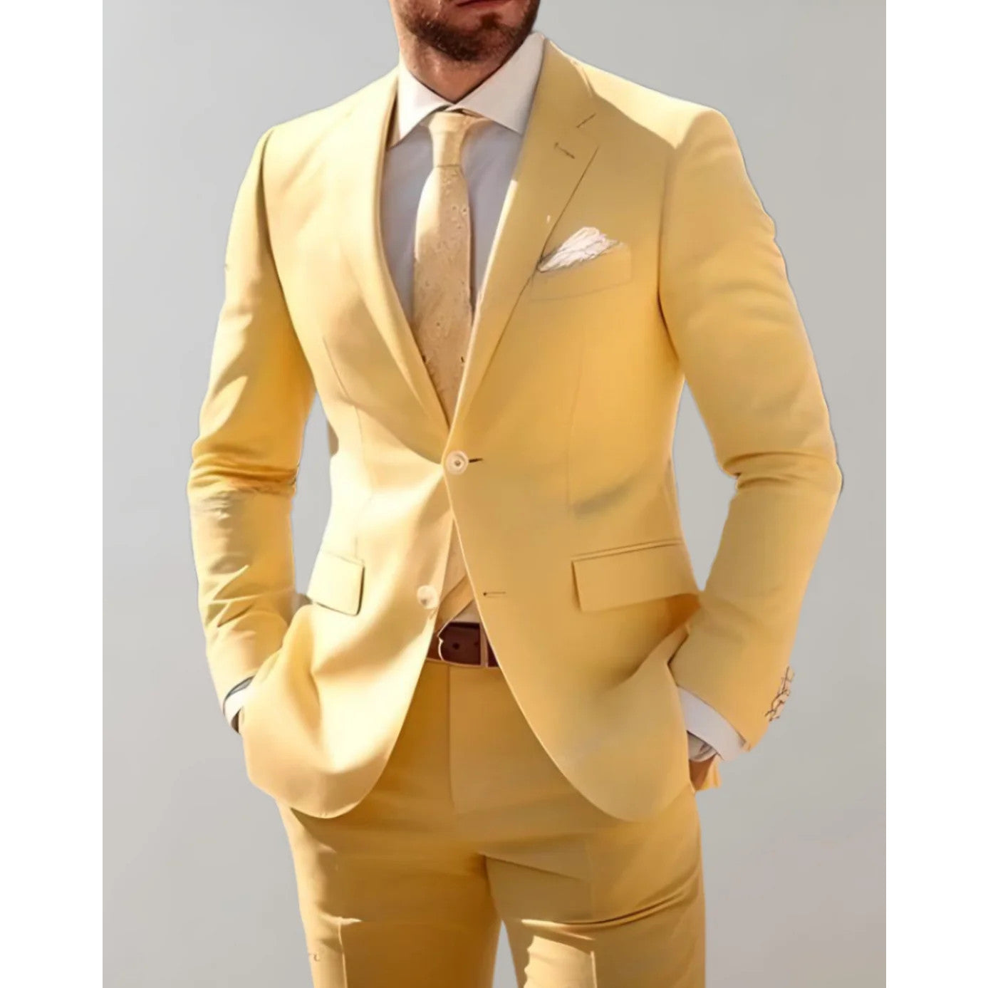 George - Classic 2-piece Suit-Yellow