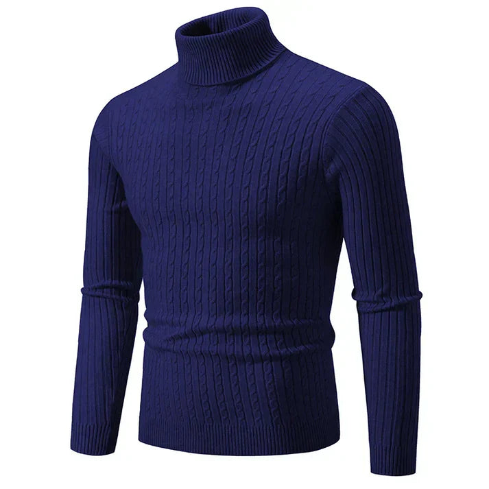 Greg - Comfort Casual Turtleneck-Blue