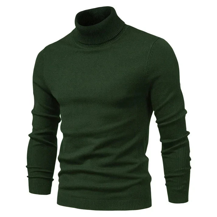 Andrew - Streamlined Look Turtleneck- Army Green