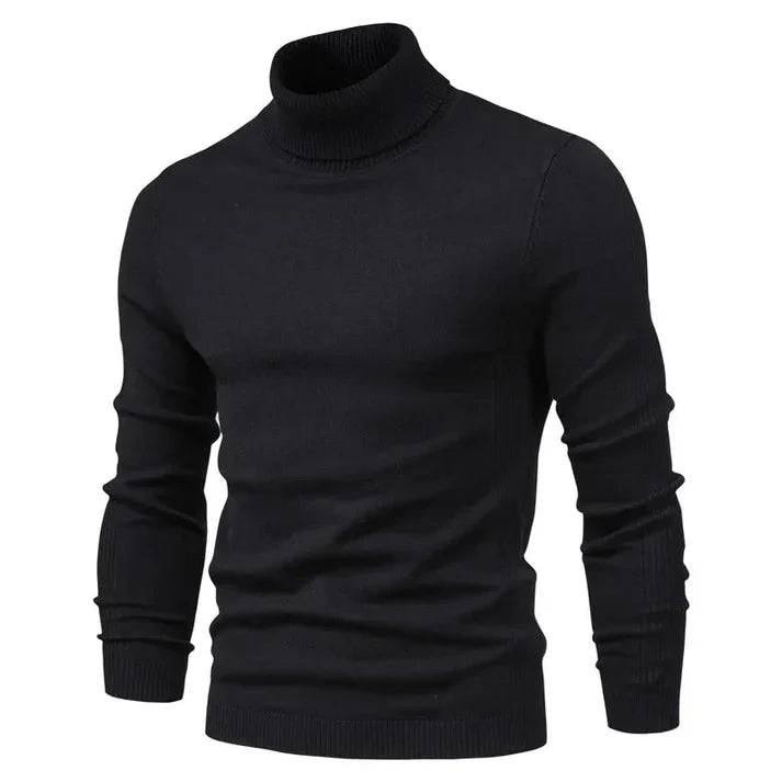 Andrew - Streamlined Look Turtleneck- Black
