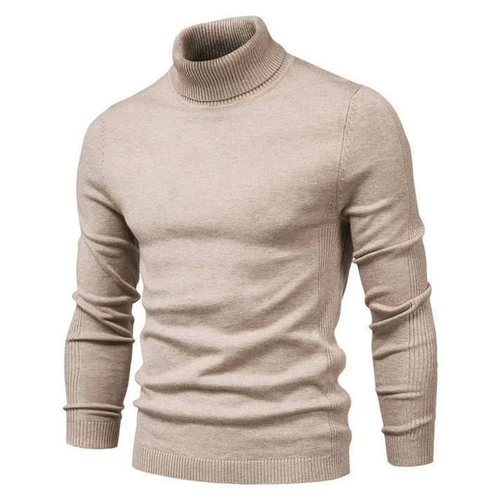 Andrew - Streamlined Look Turtleneck- Khaki
