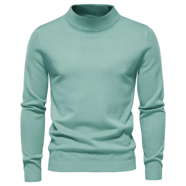 Andrew - Streamlined Look Turtleneck- Light Green