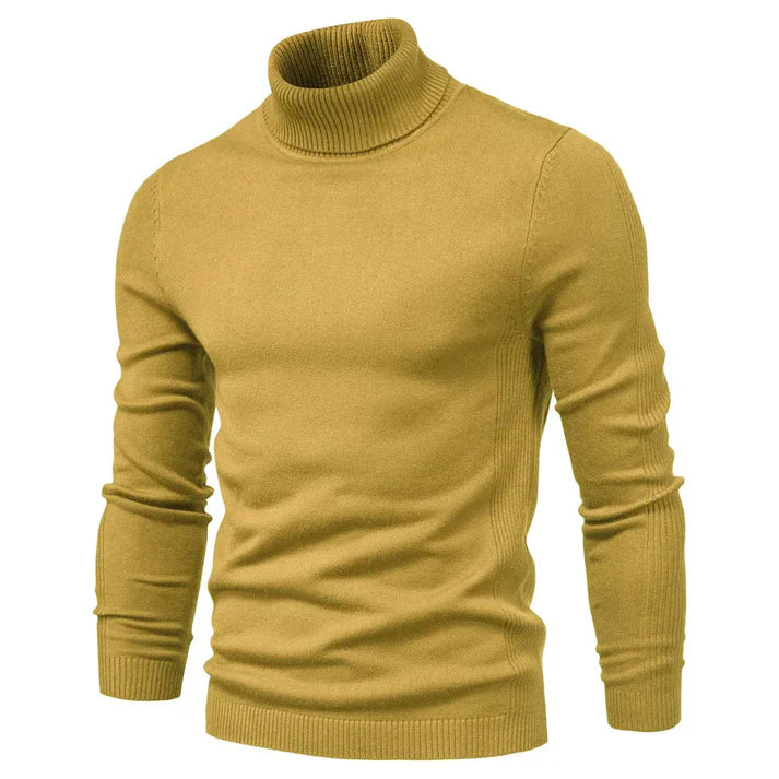 Andrew - Streamlined Look Turtleneck- Yellow