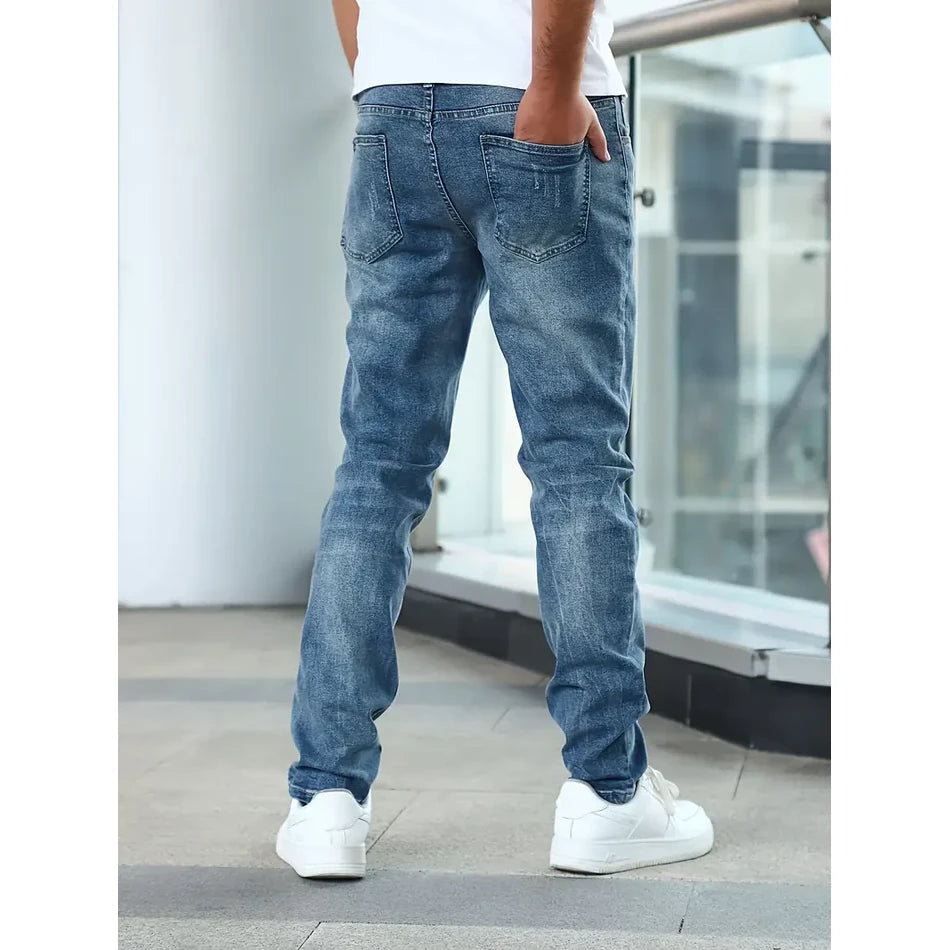 Alvin - Casual Style Jeans-Deep Blue