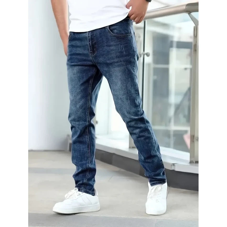 Alvin - Casual Style Jeans-Deep Blue