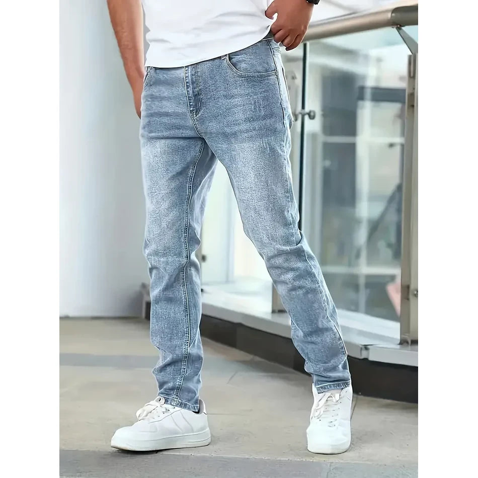 Alvin - Casual Style Jeans-Light Blue