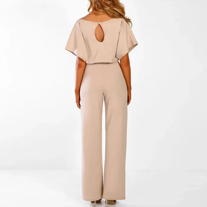 Andrea - Flattering Fit Jumpsuit Beige