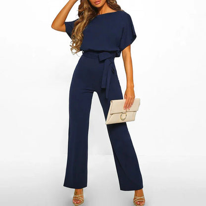 Andrea - Flattering Fit Jumpsuit Blue