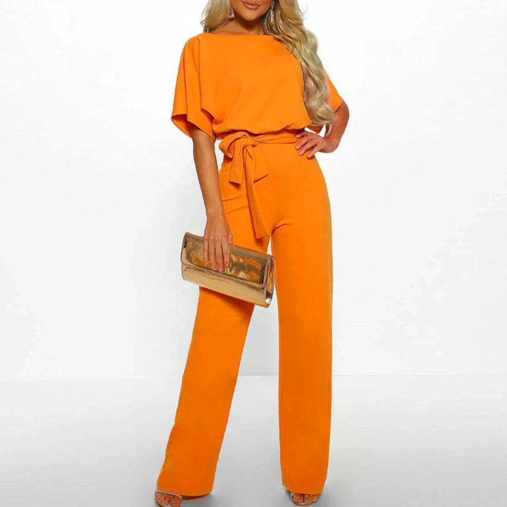 Andrea - Flattering Fit Jumpsuit Orange