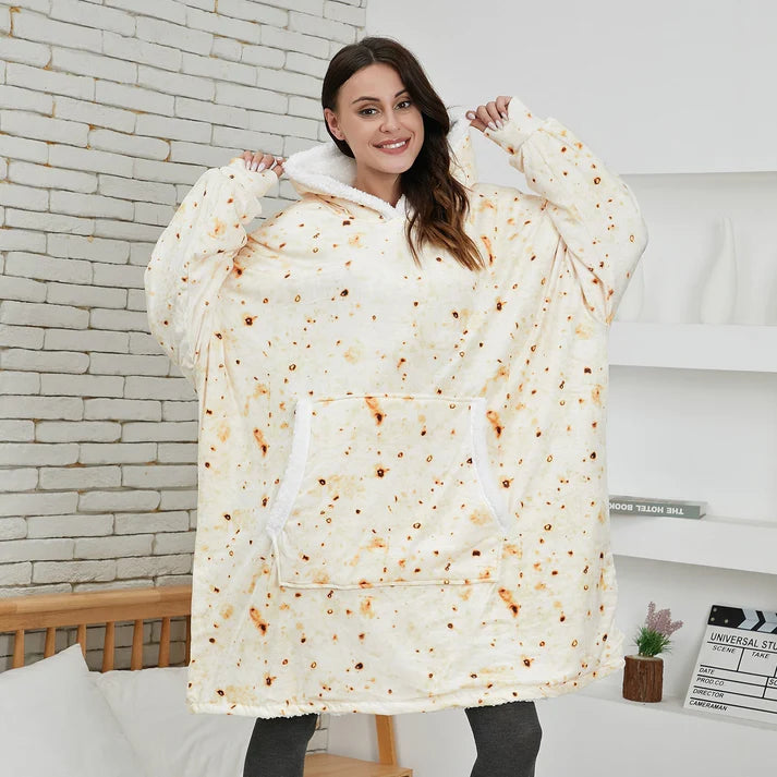 Angela - Soft Comfy Blanket with Hoodie Pancake