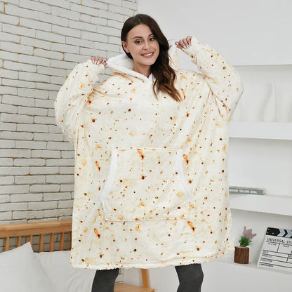 Angela - Soft Comfy Blanket with Hoodie Pancake