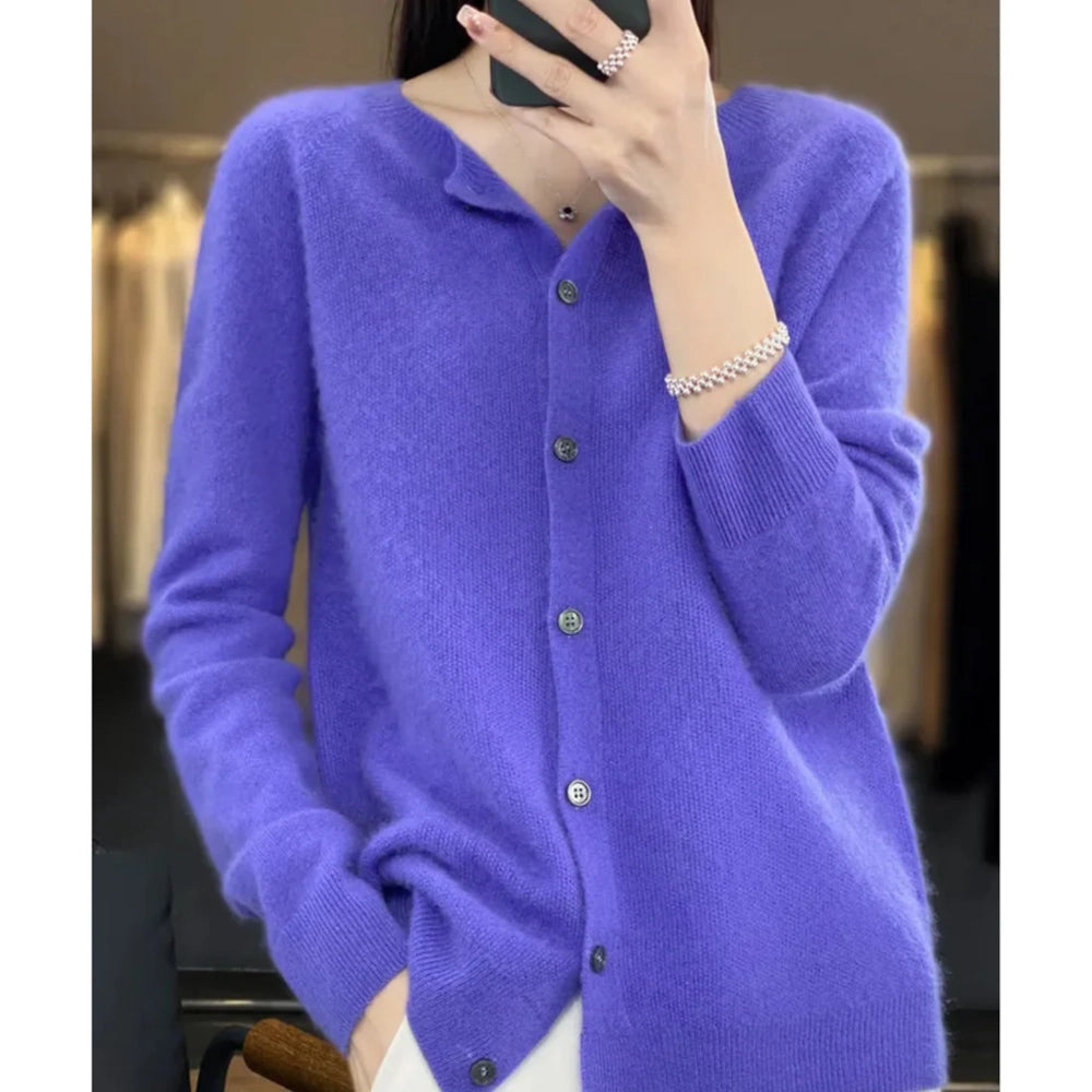 Ann - Refined Look Luxurious Sweater Dark Blue