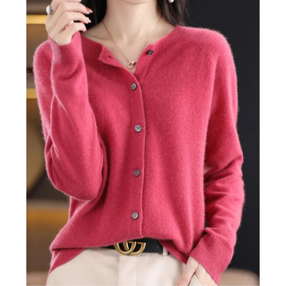 Ann - Refined Look Luxurious Sweater Dark Pink