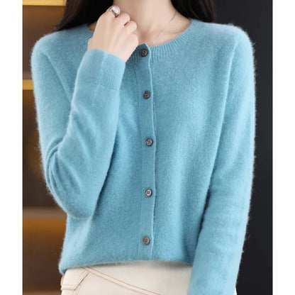Ann - Refined Look Luxurious Sweater Light Blue