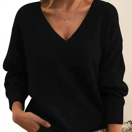 Clarise - Merino Wool Ultra-Soft Knit Sweater Black