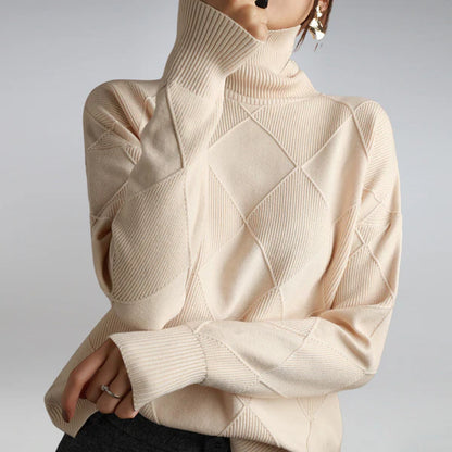 Dahlia - Merino Wool Loose Fit Sweater Beige