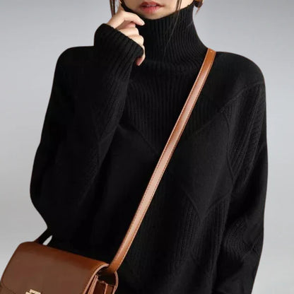 Dahlia - Merino Wool Loose Fit Sweater Black