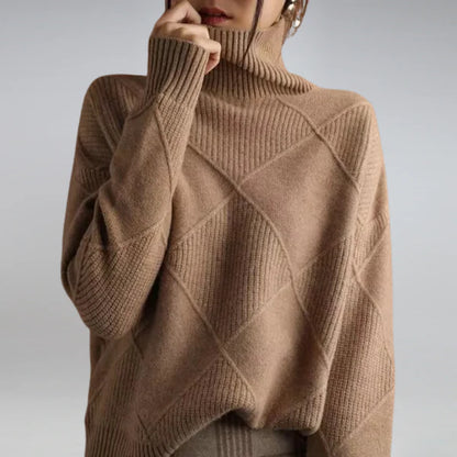 Dahlia - Merino Wool Loose Fit Sweater Brown