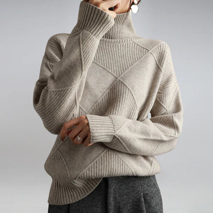 Dahlia - Merino Wool Loose Fit Sweater Gray