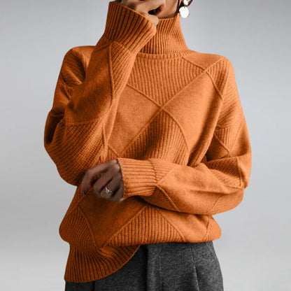 Dahlia - Merino Wool Loose Fit Sweater Orange
