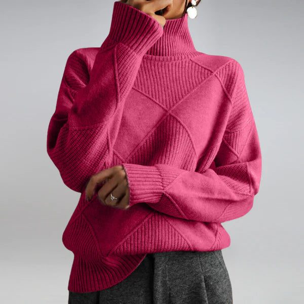 Dahlia - Merino Wool Loose Fit Sweater Pink