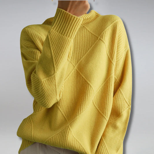 Dahlia - Merino Wool Loose Fit Sweater Yellow