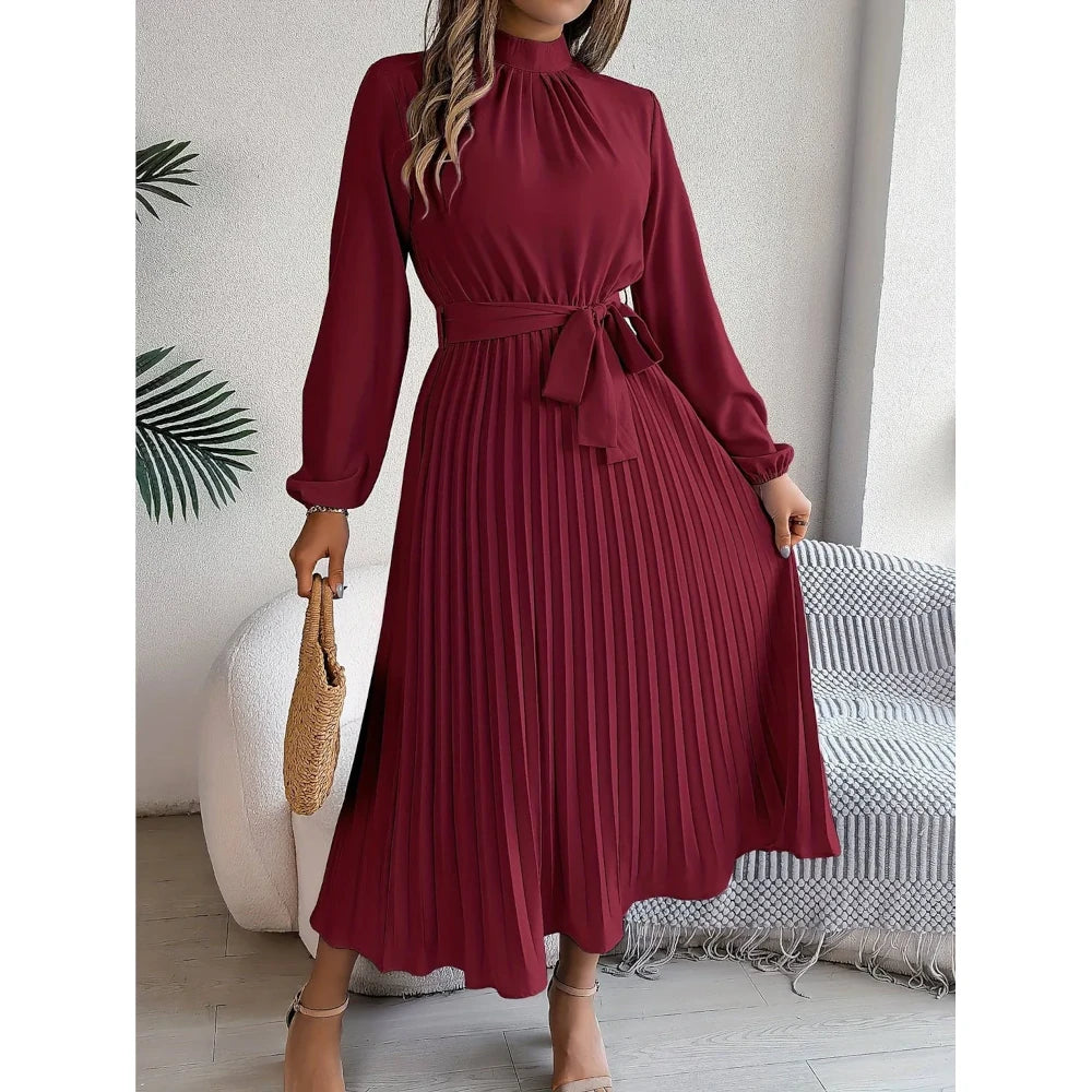Ethel - Stylish Look Occasional Maxi-Bordeaux Red