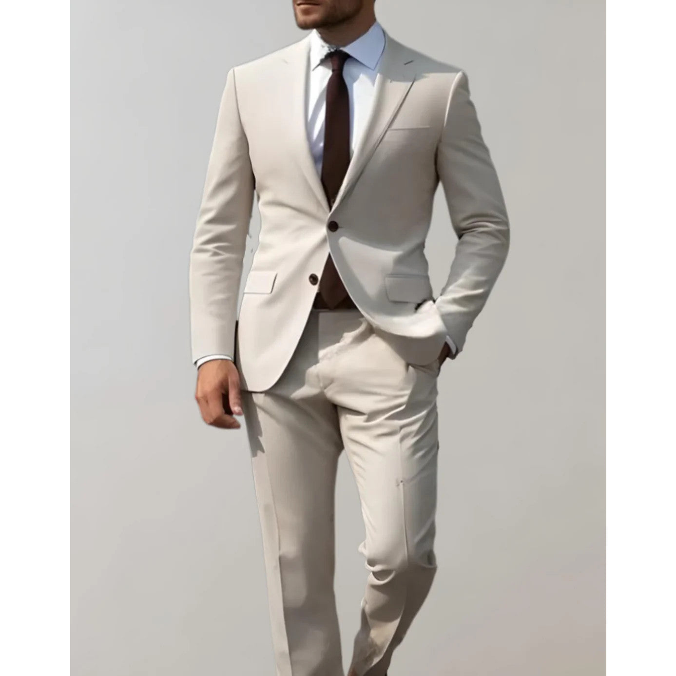 George - Classic 2-piece Suit-Beige