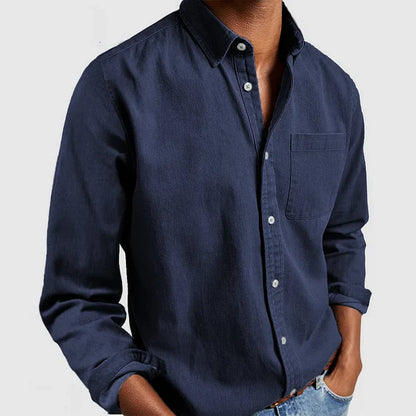 Glen - Perfect Classic Shirt Navy Blue