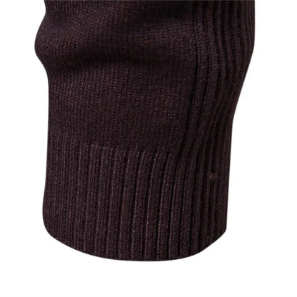 Andrew - Streamlined Look Turtleneck- Black Red