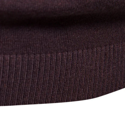 Andrew - Streamlined Look Turtleneck- Black Red