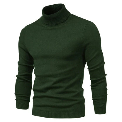 Andrew - Streamlined Look Turtleneck- Army Green
