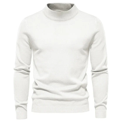 Andrew - Streamlined Look Turtleneck- White