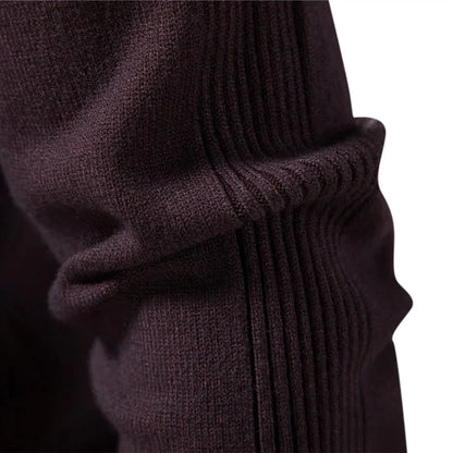 Andrew - Streamlined Look Turtleneck- Black Red