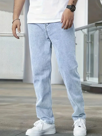 Jimmy - Straight Leg Jeans for Men -Light Blue