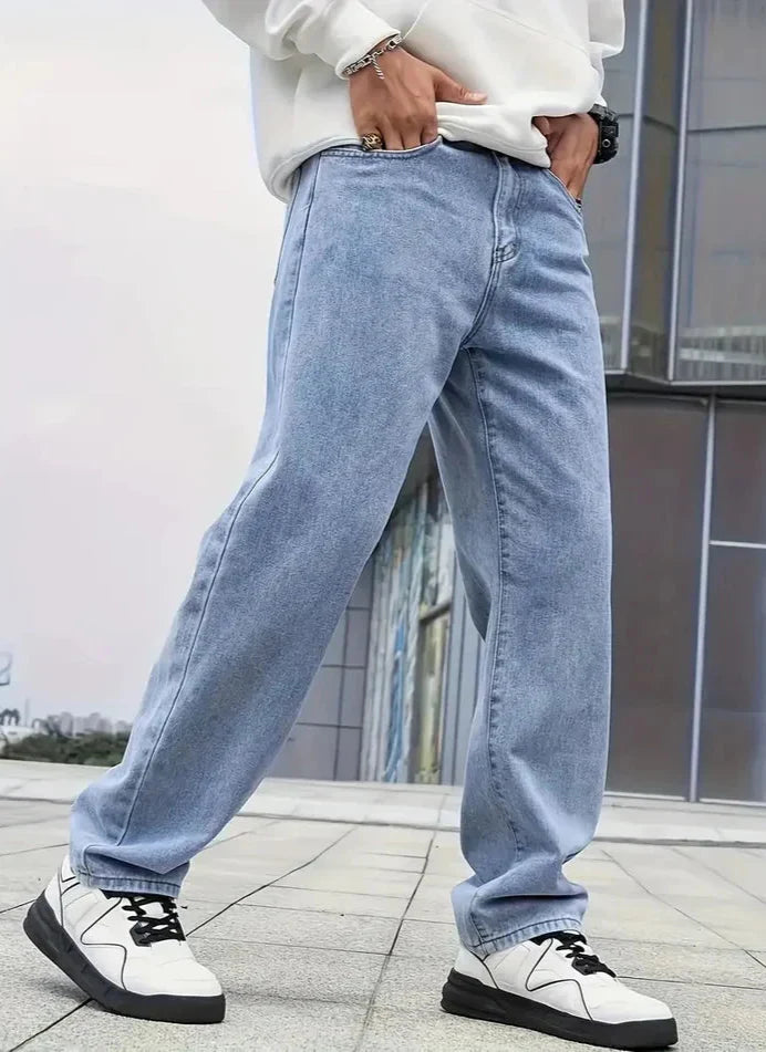 Jimmy - Straight Leg Jeans for Men - Light Blue