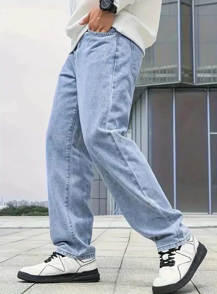 Jimmy - Straight Leg Jeans for Men - Light Blue 