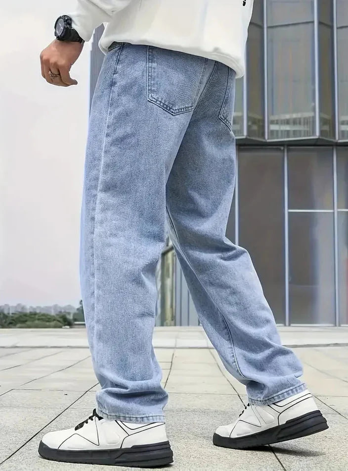 Jimmy - Straight Leg Jeans for Men - Light Blue