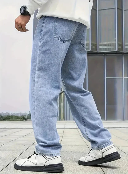 Jimmy - Straight Leg Jeans for Men - Light Blue