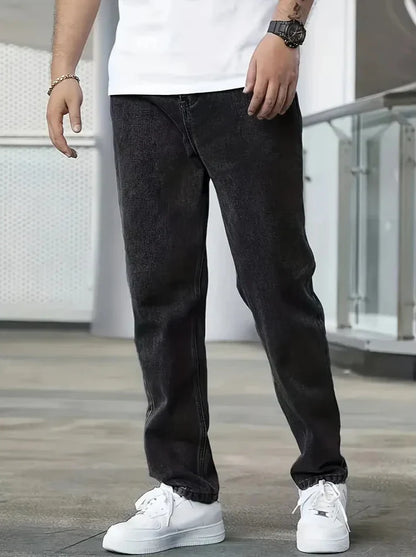 Jimmy - Straight Leg Jeans for Men - Black