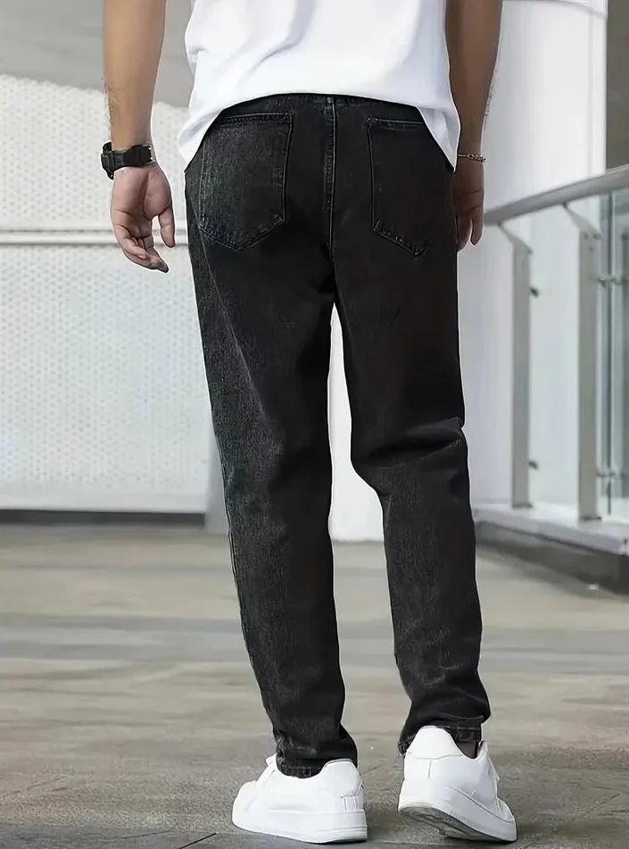 Jimmy - Straight Leg Jeans for Men - Black