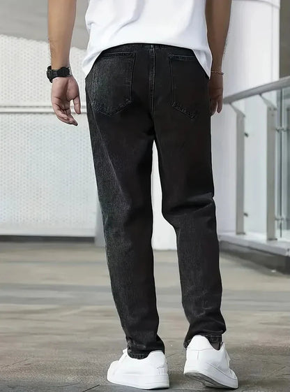 Jimmy - Straight Leg Jeans for Men - Black