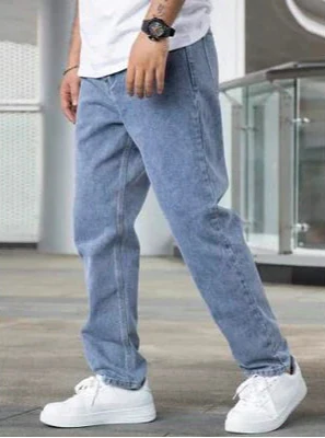 Jimmy - Straight Leg Jeans for Men - Blue
