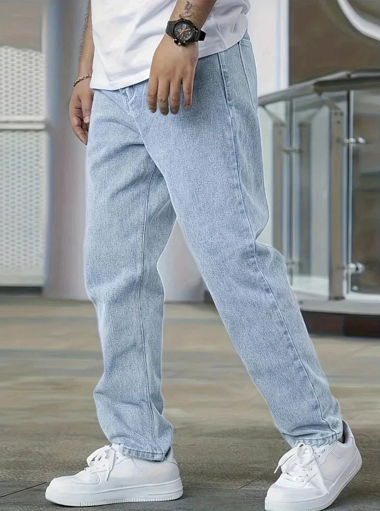 Jimmy - Straight Leg Jeans for Men - Light Blue