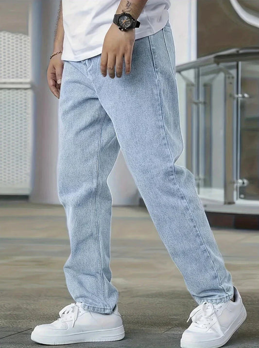 Jimmy - Straight Leg Jeans for Men - Light Blue