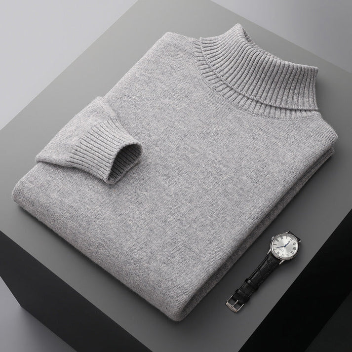 Kevin - High Neck Turtleneck-Gray