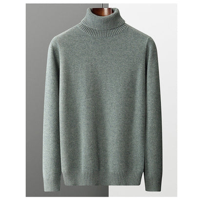 Kevin - High Neck Turtleneck-Green